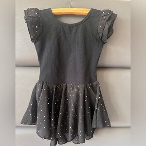 Black Leotard with Sequin Dots